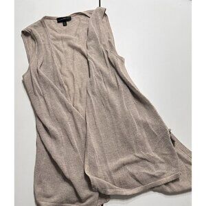 Lane Bryant Beige Cardigan Sleeveless Open Knit Size 14/16